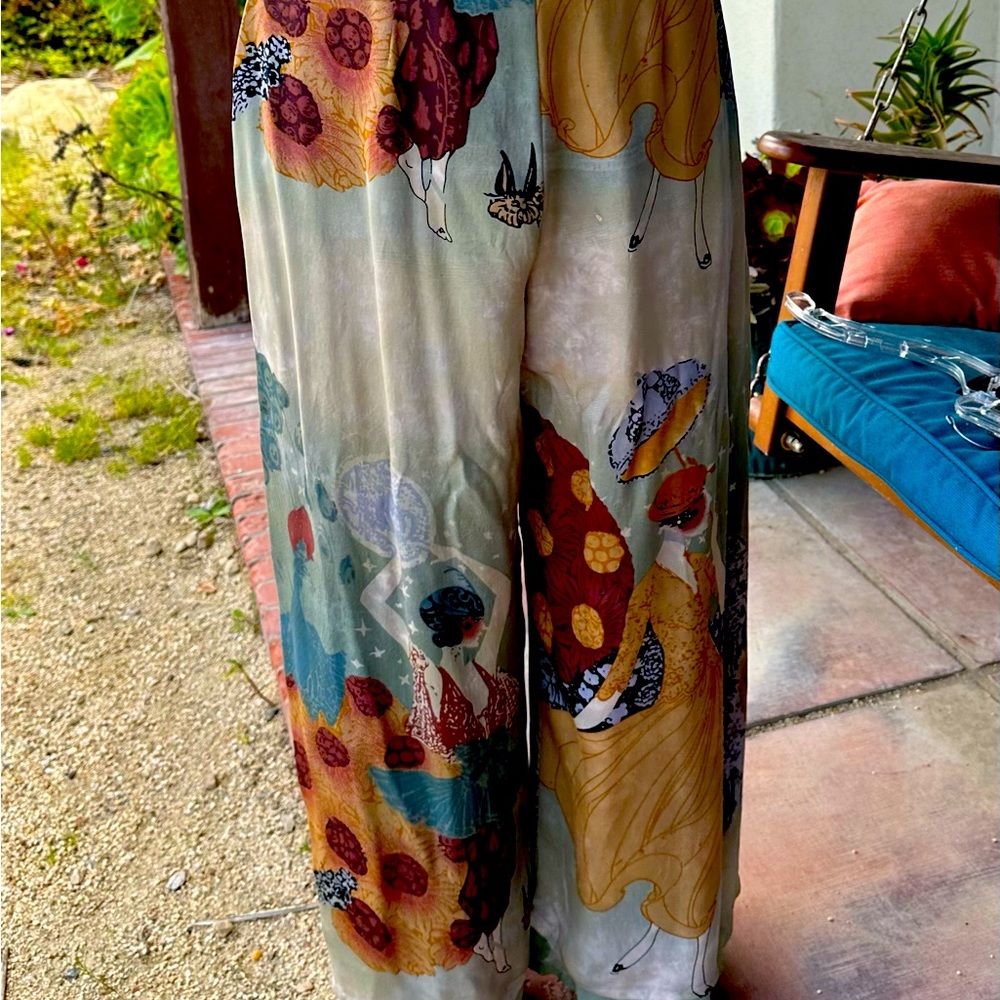 Exquisite all silk Citroen pants- very formal. Gorgeous hand painted.